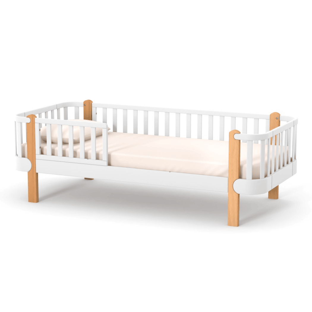 Postel pro Teenagery Zukko 190 Gekko Kids, Bílá / Přírodní buk